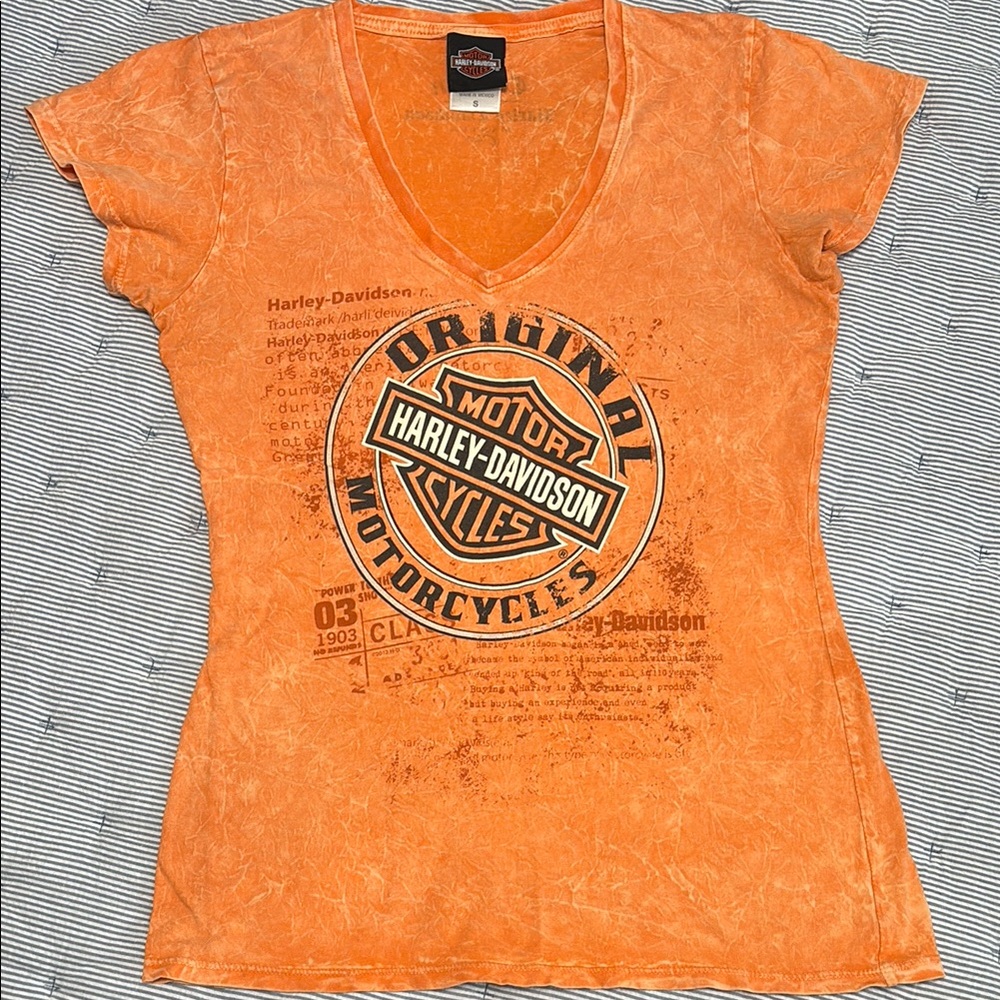 Harley-Davidson Orange Women's Top